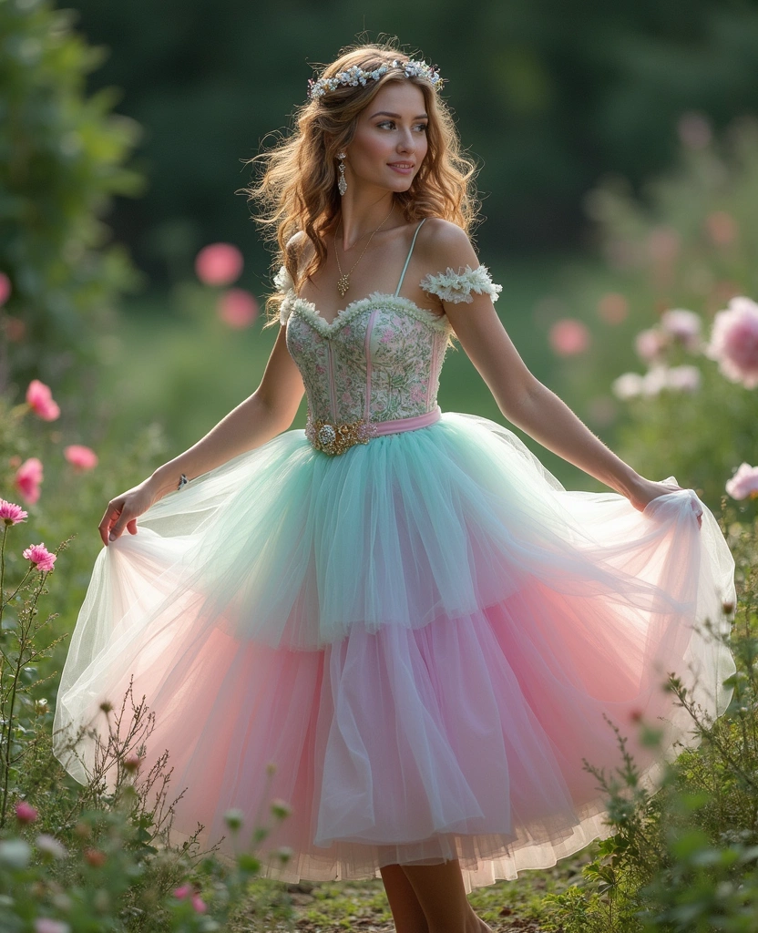 30 Very Charming Female Medievalcore Outfit Ideas That Will Leave You Breathless.  11. The Alluring Tulle Skirt