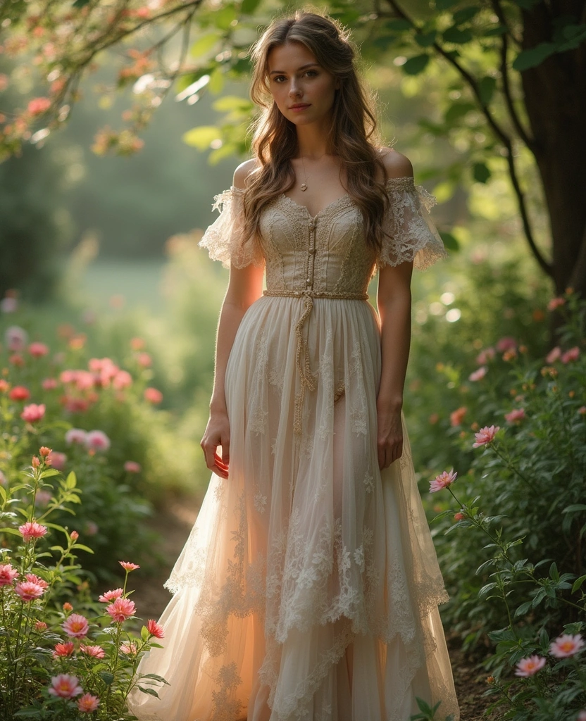 30 Very Charming Female Medievalcore Outfit Ideas That Will Leave You Breathless.  14. The Charming Layered Dress