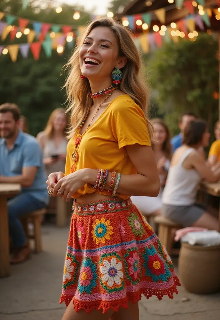29. The Festive Crochet Skirt