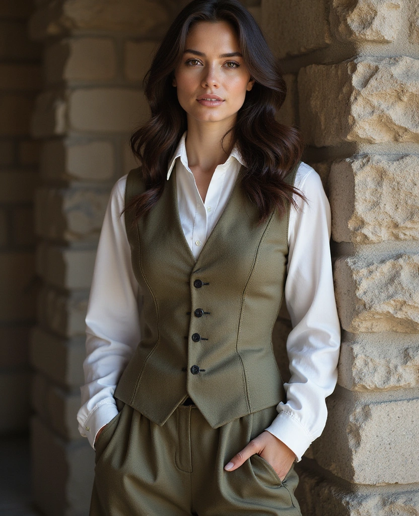 30 Very Charming Female Medievalcore Outfit Ideas That Will Leave You Breathless.  10. The Structured Waistcoat Look