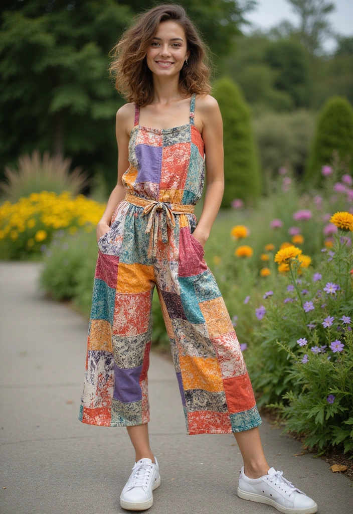 30 Sizzling Patchwork Pieces Looks That Will Steal the Spotlight This Season. 7. The Unexpected Patchwork Romper