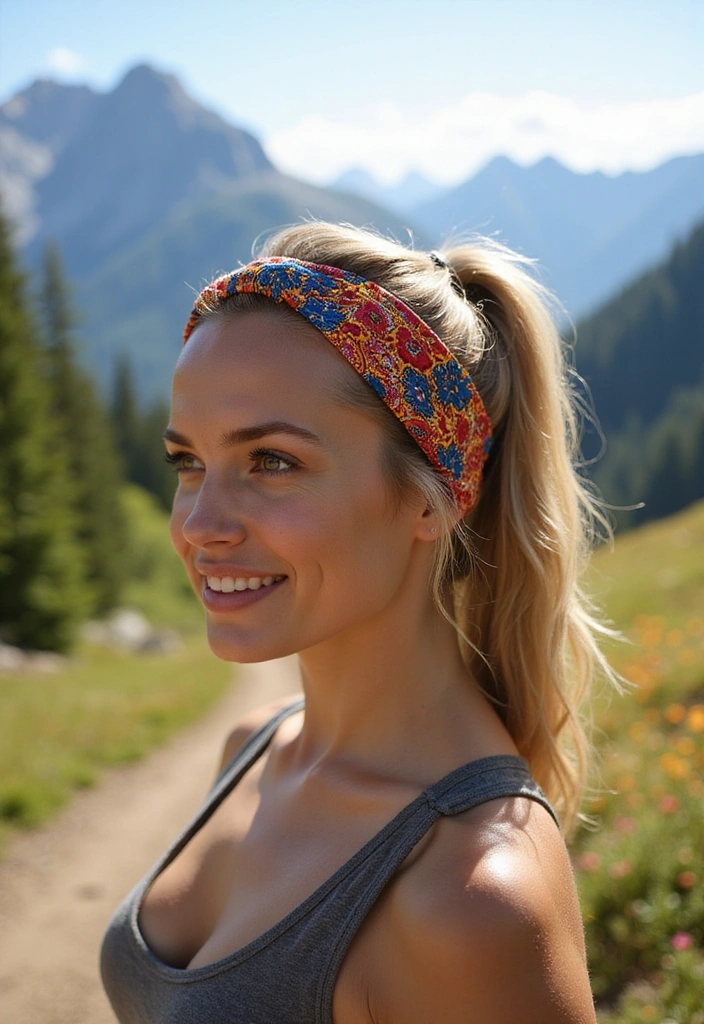 30 Very Stylish Hiking Outfits And Gear For Glamorous women. 12. Trendy Headbands and Bandanas
