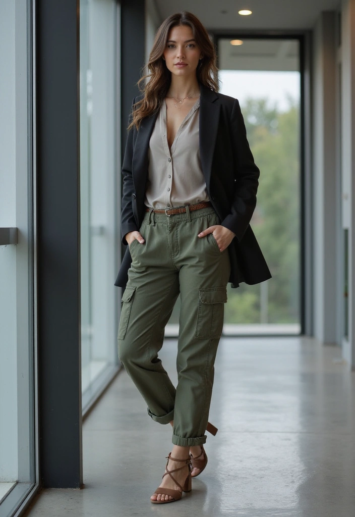 Business Casual: Cargo Pants with a Blazer