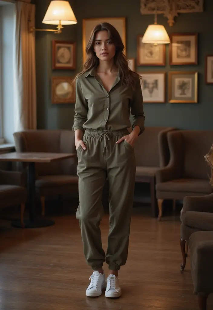 Casual Chic with Button-Up Shirt