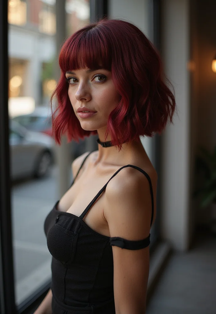 Cherry Cola Bob with Fringe