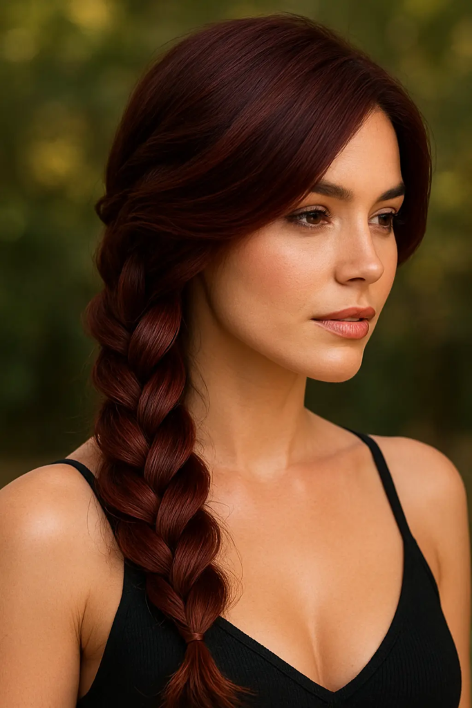 Cherry Cola Side Braid