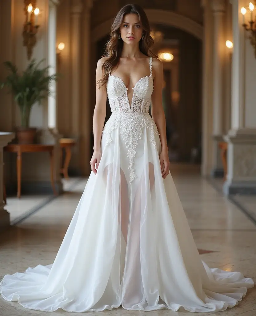 Elegant White Gown