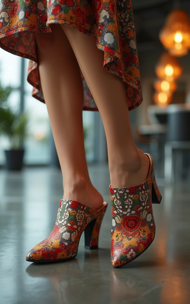 Fun Printed Mules