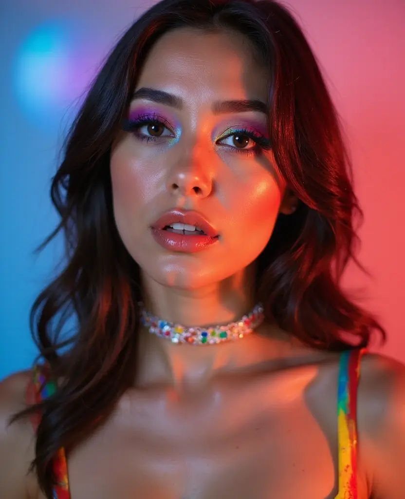 Rainbow Radiance makeup