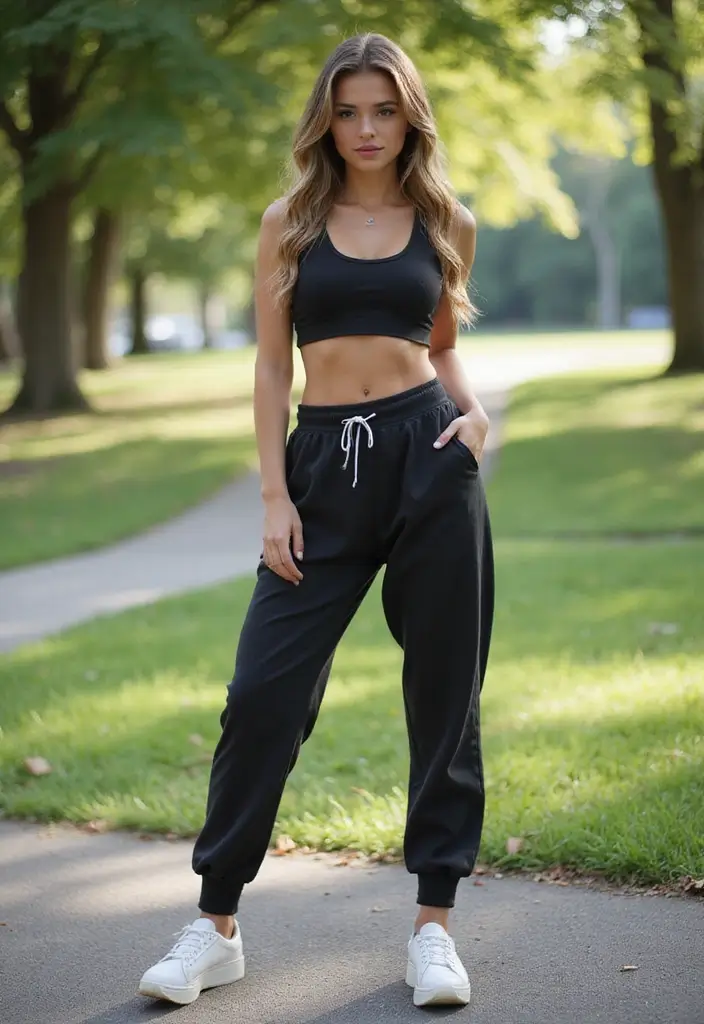 21. Sporty Chic with Jogger Sweatpants
