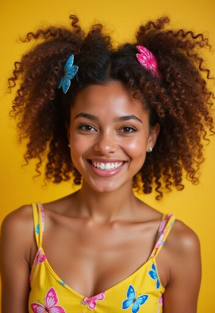 Butterfly Curls with Colorful Bands