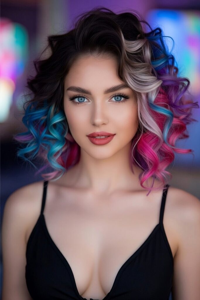 Butterfly Curls with Contrasting Colors