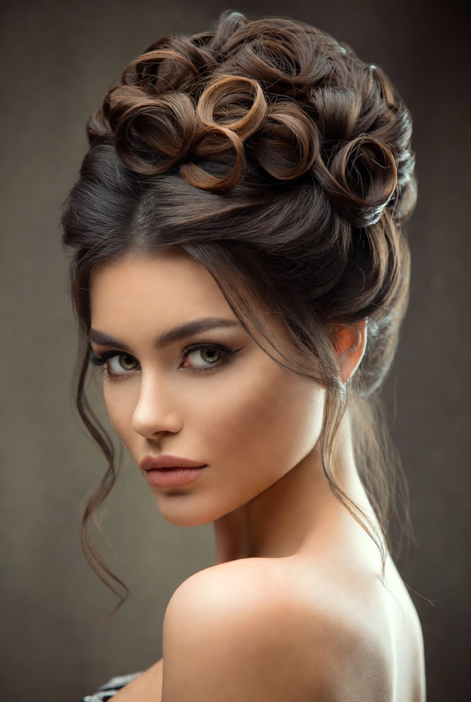 Butterfly Curls with a Chignon Base